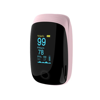 Fingertip Pulse Oximeter with Respiratory Rate – Medical SpO2 Monitor, Rechargeable, Adult & Paediatric Use