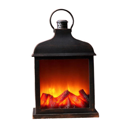 Lámpara LED para chimenea con llama simulada: luz decorativa retro