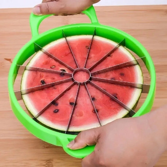 Watermelon Slicer – Stainless Steel Fruit Cutter & Divider for Large Melons and Hami Melon
