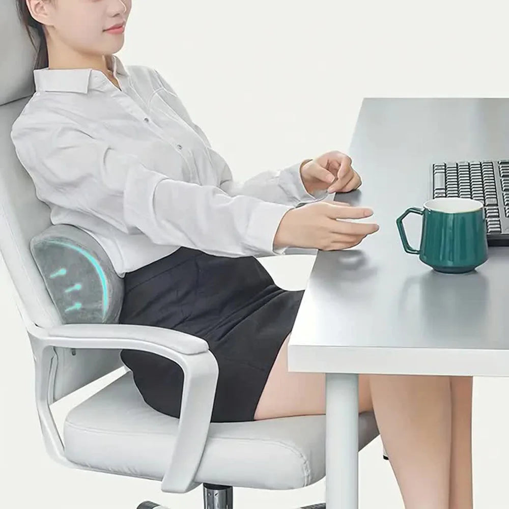 Memory Foam Bolster Pillow – Half Moon Cushion for Office, Home & Travel
