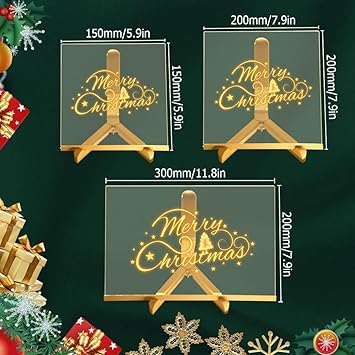 Erasable LED Drawing Board – Colourful Acrylic Writing Message Board with USB Night Light